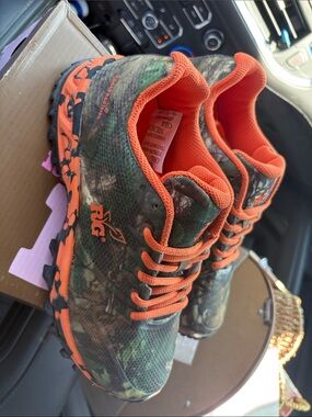 Realtree Camo Athletic Shoes in Green and Orange